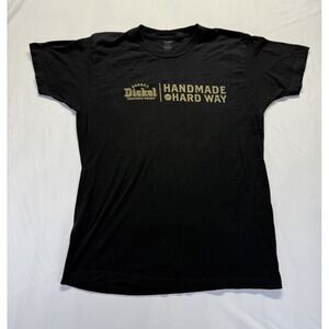 George Dickel Handmade‎ Whiskey t-shirt Mens L black tee the hard way promo